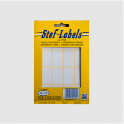 STEF ΕΤΙΚΕΤΤΕΣ ΑΥΤΟΚΟΛΛΗΤΕΣ 022x038mm 16/Φ. ΛΕΥΚΕΣ 40Φ.